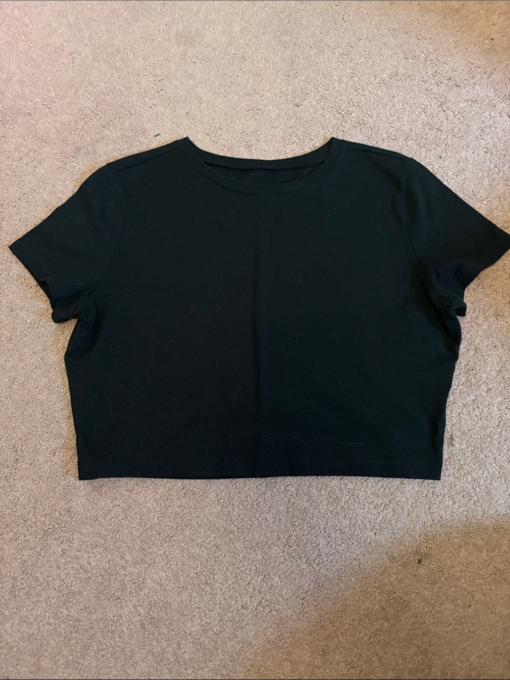 wild fable Black Cropped Crewneck Tee Top